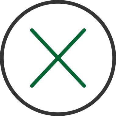 çapraz simge vektör illüstrasyonu