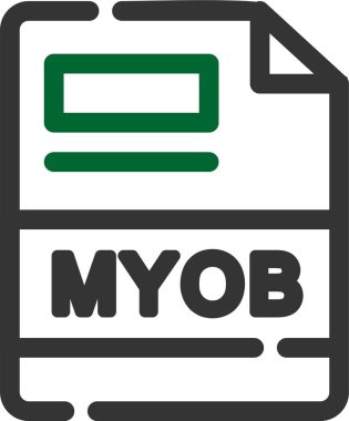 Dosya biçim simgesinin vektör illüstrasyonu