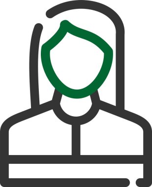 Yeşil kurdeleli bir adamın vektör çizimi