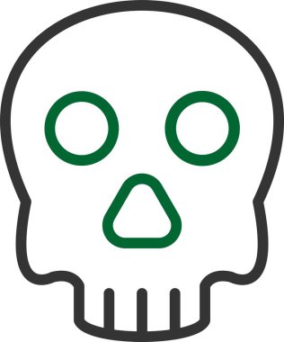 ölüm kafatası ikonu vektör çizimi tasarımı