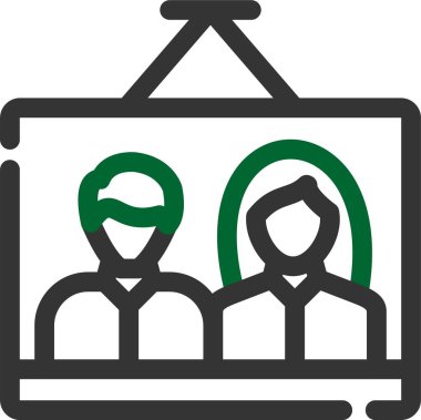 Konferans toplantı simgesi, vektör illüstrasyonu