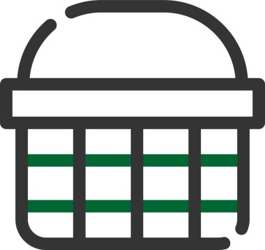 Sepet yemek simgesi ana hatlarıyla