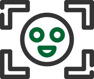 Bir gülen yüz simgesinin vektör illüstrasyonu