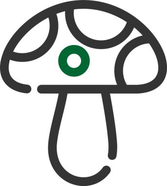 Mantar. Web simgesi basit illüstrasyon