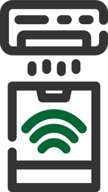 Akıllı Soğutucu ağ simgesi, vektör illüstrasyonu