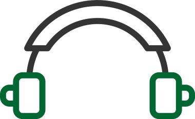 Kulaklık simgesinin vektör illüstrasyonu