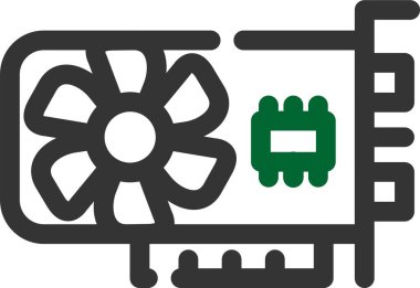 Bir çipin vektör illüstrasyonu