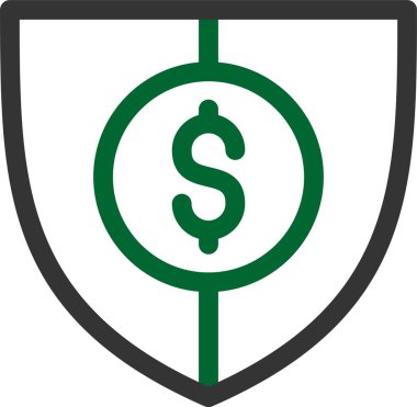 Dolar simgesi vektör illüstrasyonu