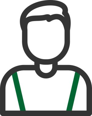 Tişört giyen sakallı adam avatarı, vektör illüstrasyon simgesi