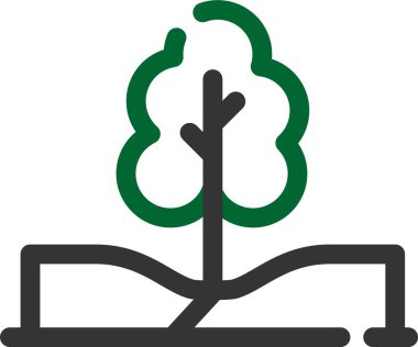 Ağaç. Web simgesi basit illüstrasyon
