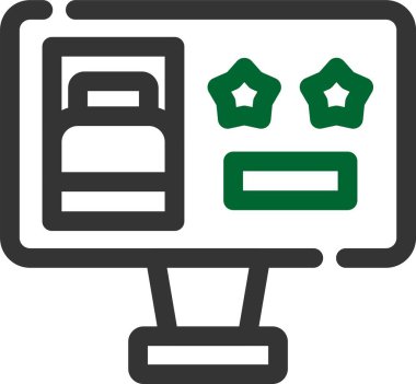 Bilgisayar monitörü. Basit resimleme