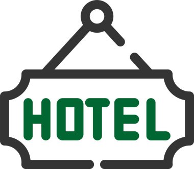 Otel web simgesi basit illüstrasyon