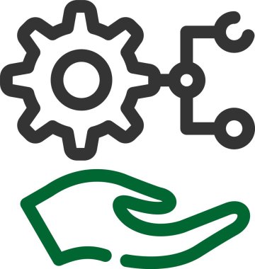 dişli simgesi vektör illüstrasyonu