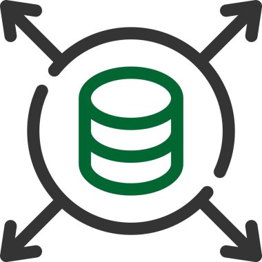 veritabanı sunucu simgesi. sunucu veritabanı vektör çizimi.