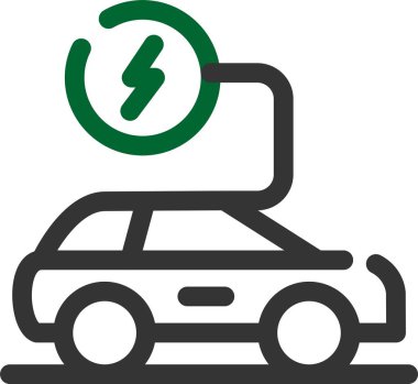 Araba şarj simge vektör çizim