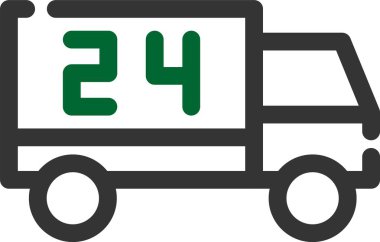 Kamyon. Web simgesi basit tasarım