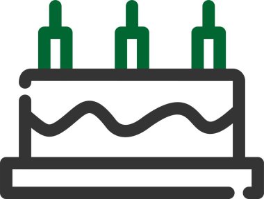 Kek. Web simgesi basit illüstrasyon