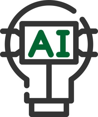 AI simge vektör çizim