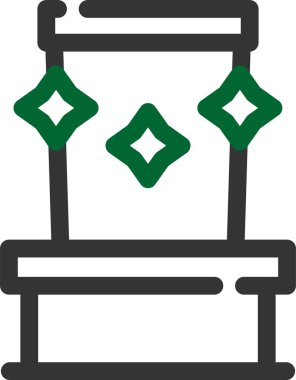 kutu dağıtım yiyecek simgesi ana hatları biçiminde