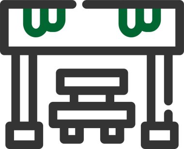 Otelde. Web simgesi basit tasarım