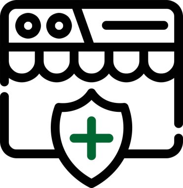 tıbbi sigorta simge vektör çizim