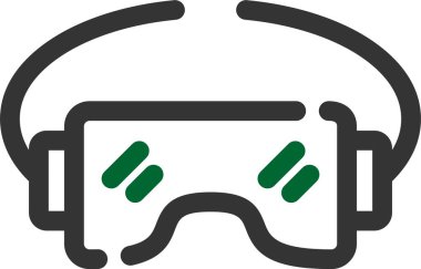 Bir vr 'nin modern simgesinin vektör illüstrasyonu