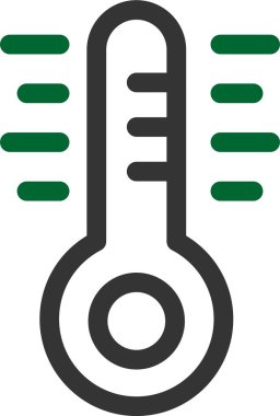 Termometre vektör simgesi. düz simge sembolü. pictogram illüstrasyonu.