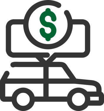 araba satışı düz vektör simgeleri