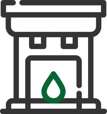 Su şişesi. Web simgesi basit tasarım