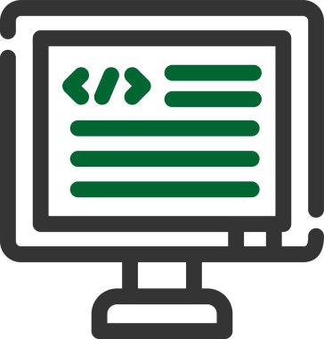 Kodlama. Web simgesi basit tasarım