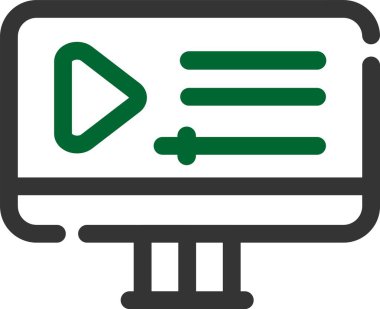 Bir bilgisayar simgesinin vektör illüstrasyonu