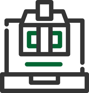 robot. Web simgesi basit illüstrasyon