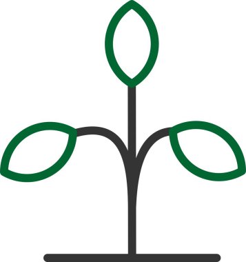 Ekoloji bitkisi doğa simgesi - ana hatlar biçiminde