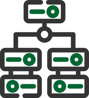 veritabanı vektör çizgisi simgesi