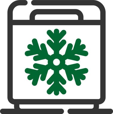 Kış kar tanesi, basit vektör illüstrasyonu