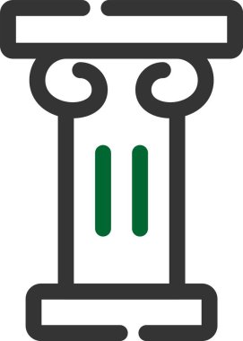 Tek ölçekli bir simgenin vektör illüstrasyonu