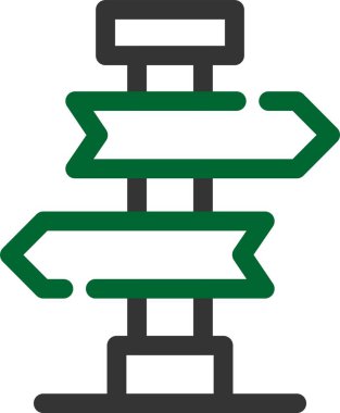 Yön ok simgesi, vektör illüstrasyonu