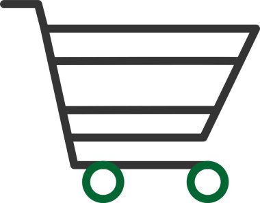 Sepet sepeti doldurulmuş vektör simgesi dekoru