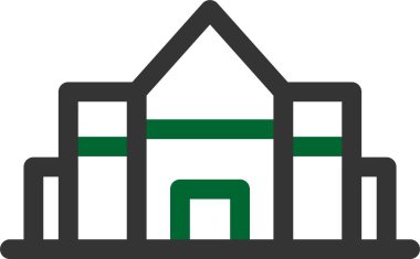 Yapı inşaat ikonu Doldurulmuş ana hatlar biçiminde