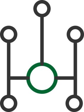 vektör molekül simgesi, basit illüstrasyon