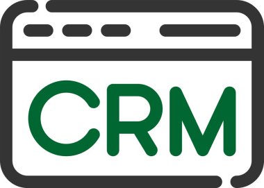 crm simge vektör illüstrasyonu