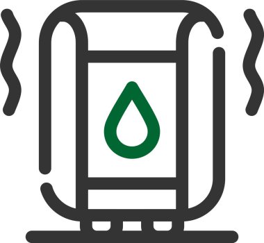 Su ısıtıcısı simgesi, vektör çizimi