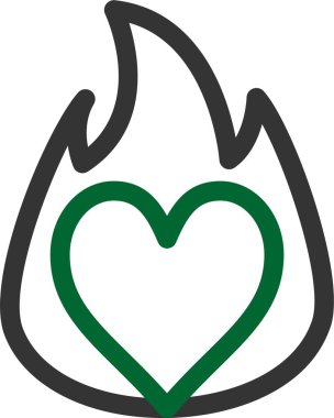 Kalp. Web simgesi vektör illüstrasyonu