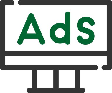 reklam işi pazarlama simgesi tam stil