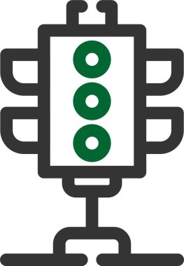 Trafik ışığı simgesi, vektör illüstrasyonu