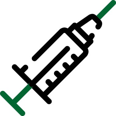 Enjeksiyon ikonu. Taslak tarzı. vektör simgesi