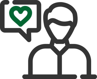 Kalbi olan birinin vektör çizimi