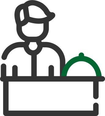 Teslimatçı simgesi, vektör illüstrasyonu