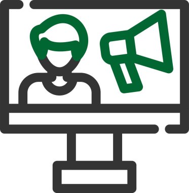 online conference. web icon simple illustration