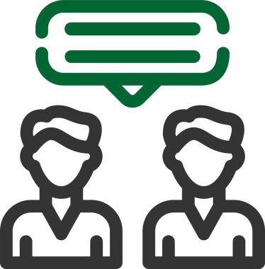 Sohbet web simgesi, basit vektör illüstrasyonu